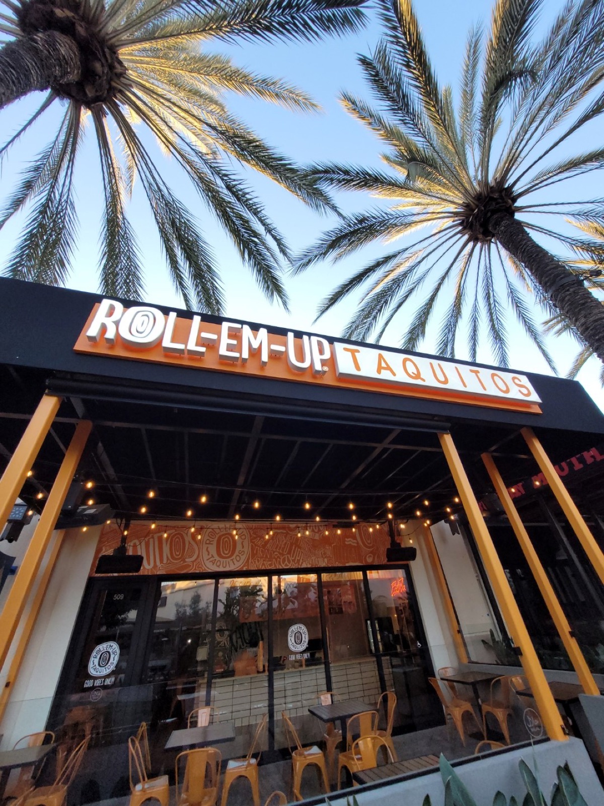 Roll 'Em Up Taquitos baffles, Irvine, CA