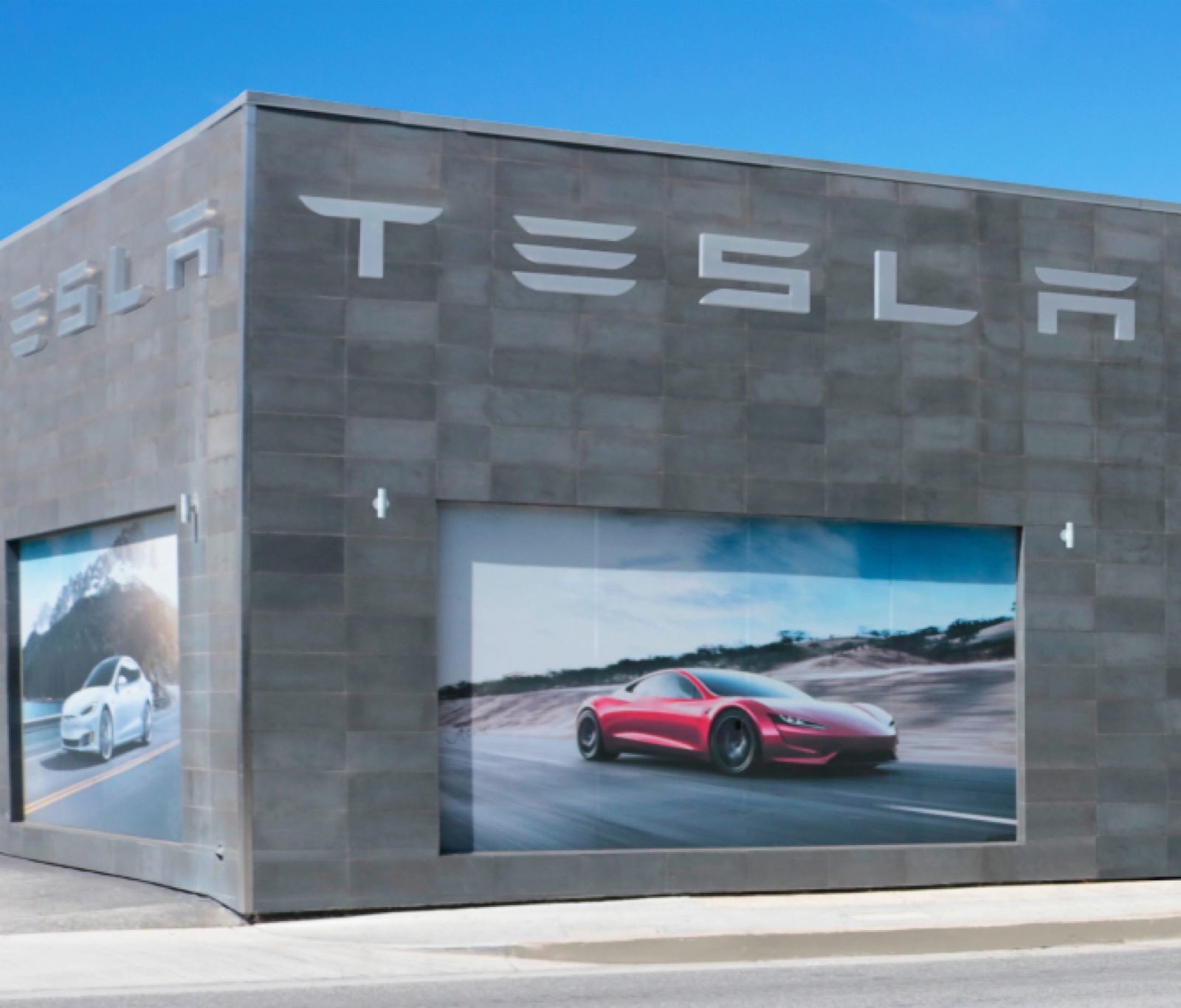 Tesla signage, Santa Monica, CA