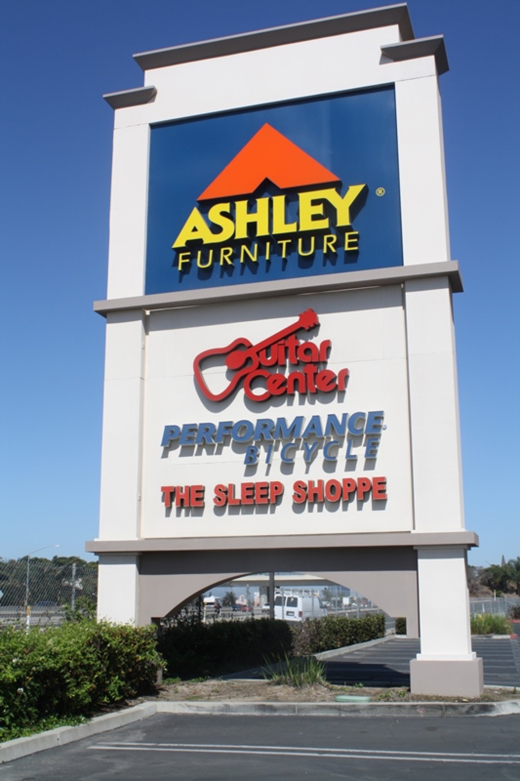Ashley Furniture pylon sign, Oxnard, CA